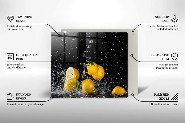 Herdplattenabdeckung Saftige Zitronenfrüchte