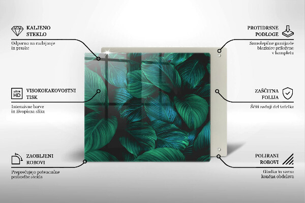 Ceranfeldabdeckung Dschungelblätter