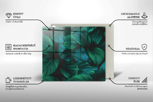 Ceranfeldabdeckung Dschungelblätter