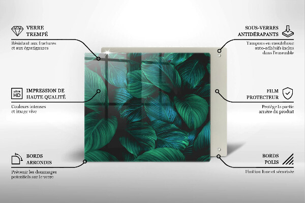 Ceranfeldabdeckung Dschungelblätter