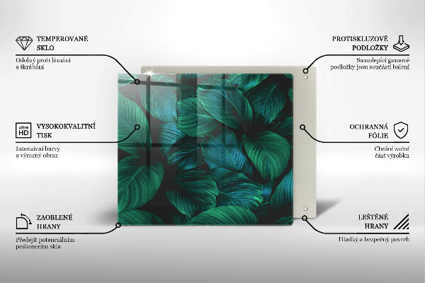 Ceranfeldabdeckung Dschungelblätter