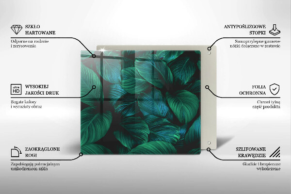 Ceranfeldabdeckung Dschungelblätter