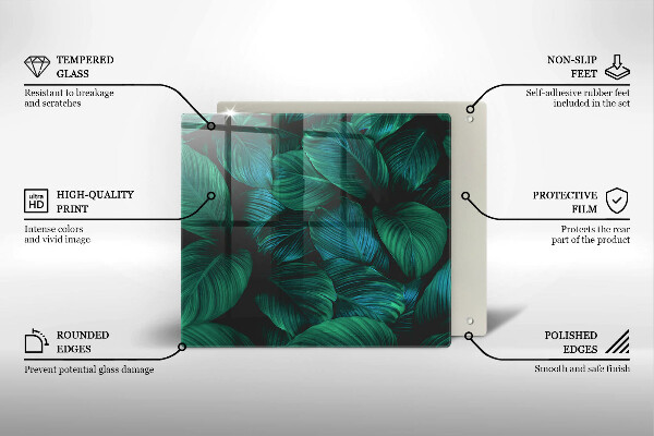 Ceranfeldabdeckung Dschungelblätter