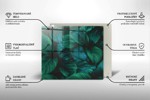 Ceranfeldabdeckung Dschungelblätter