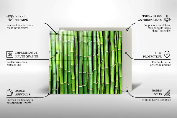 Herdplattenabdeckung Naturbambus