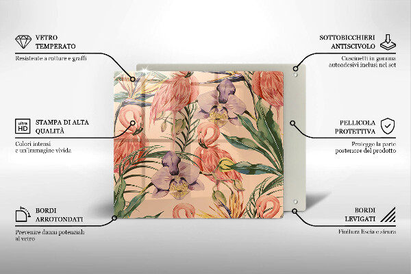 Ceranfeld schutz Flamingos-Illustration