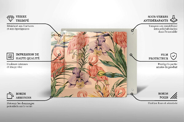 Ceranfeld schutz Flamingos-Illustration