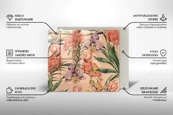 Ceranfeld schutz Flamingos-Illustration