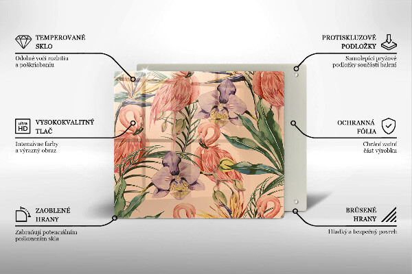 Ceranfeld schutz Flamingos-Illustration