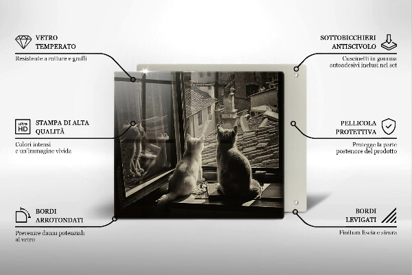 Herdplattenabdeckung Katzenstadt und Fenster