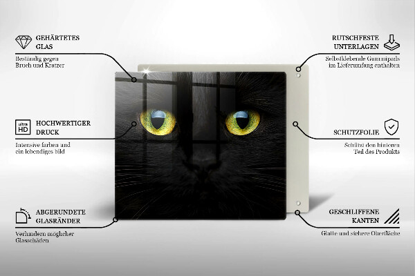 Herdplattenabdeckung Tierische Katzenaugen