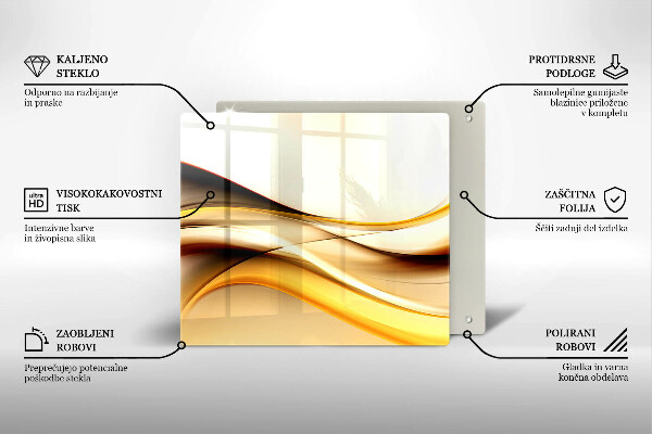 Herdplattenabdeckung Abstrakte Rauchlinien
