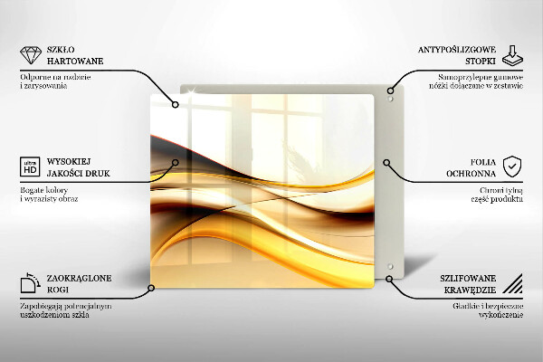 Herdplattenabdeckung Abstrakte Rauchlinien