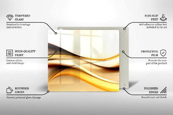 Herdplattenabdeckung Abstrakte Rauchlinien