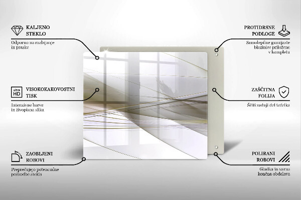 Herdplattenabdeckung Abstraktes Liniendesign