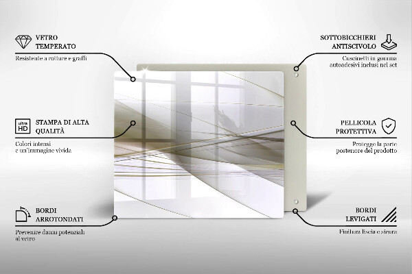 Herdplattenabdeckung Abstraktes Liniendesign