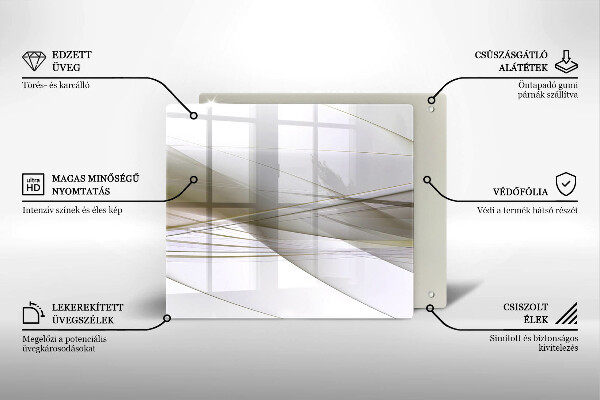Herdplattenabdeckung Abstraktes Liniendesign