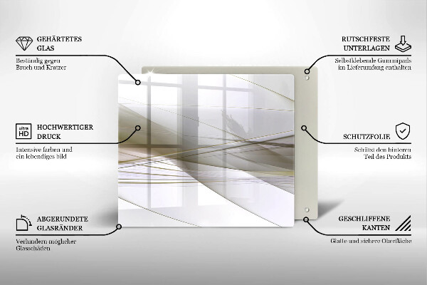 Herdplattenabdeckung Abstraktes Liniendesign