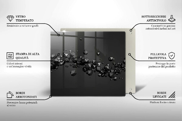 Herdplattenabdeckung Abstraktion von 3D-Formen