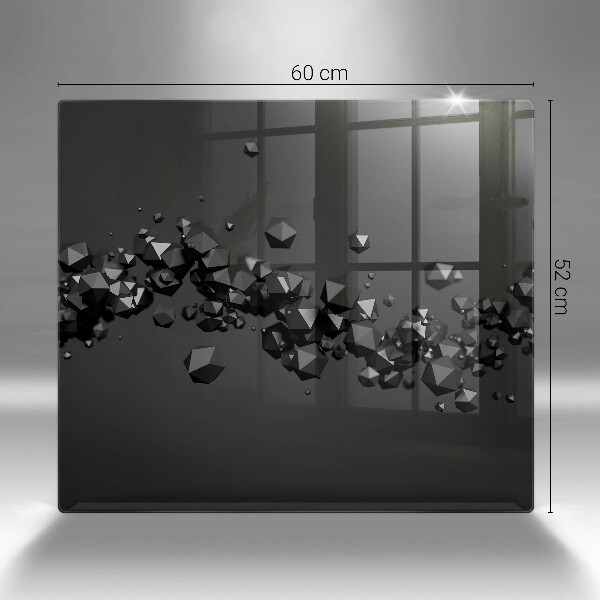 Herdplattenabdeckung Abstraktion von 3D-Formen