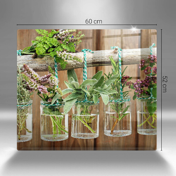 Herdplattenabdeckung Kräuterpflanzen Vintage