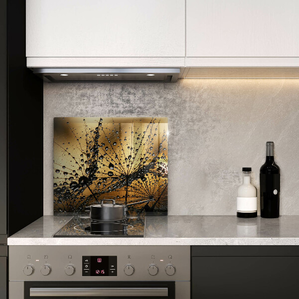 Herdplattenabdeckung Tau und Löwenzahn