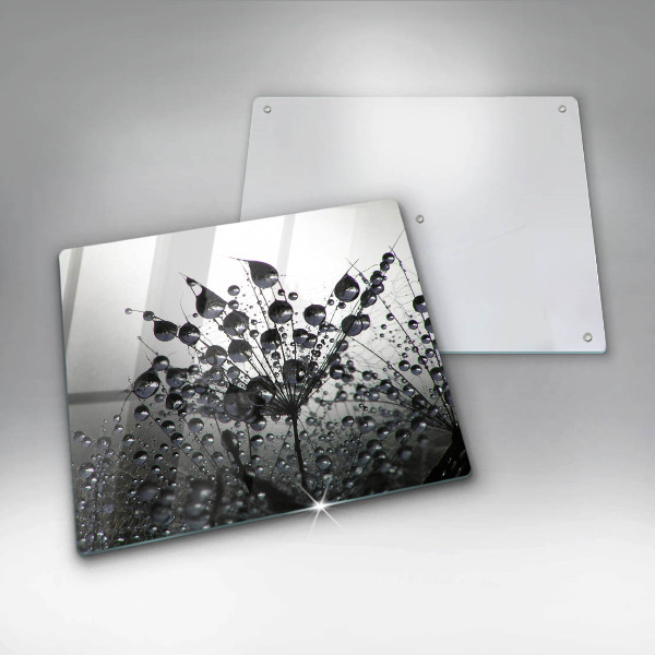 Herdplattenabdeckung Löwenzahn und Tau