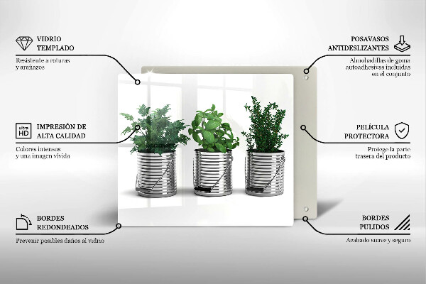 Herdplattenabdeckung Töpfe mit Kräuterpflanzen