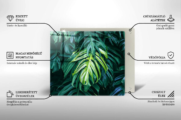Herdplattenabdeckung Wilde Monstera-Blätter