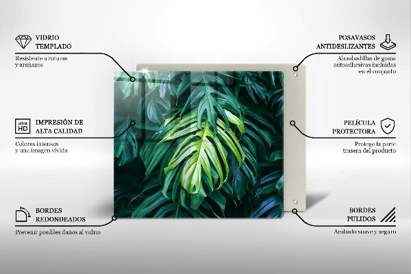 Herdplattenabdeckung Wilde Monstera-Blätter