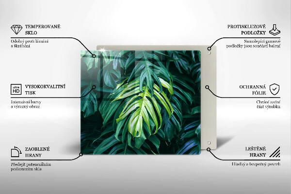 Herdplattenabdeckung Wilde Monstera-Blätter