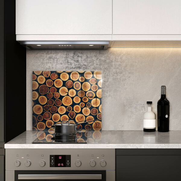 Herdplattenabdeckung Baumstümpfe aus Holz