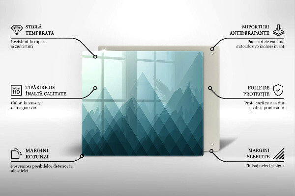 Herdplattenabdeckung Abstrakte Berge