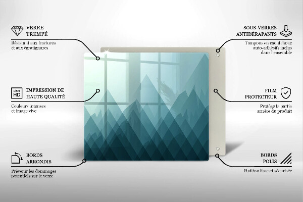 Herdplattenabdeckung Abstrakte Berge