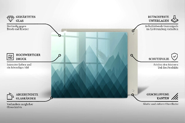 Herdplattenabdeckung Abstrakte Berge