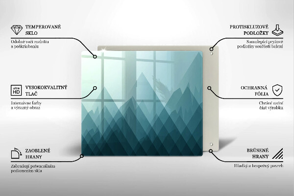 Herdplattenabdeckung Abstrakte Berge