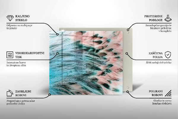 Herdplattenabdeckung Boho-Vogelfedern