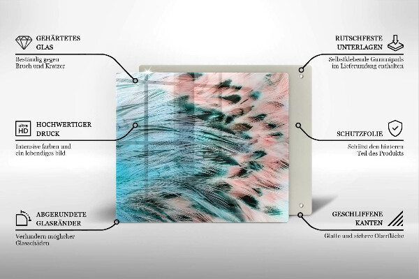 Herdplattenabdeckung Boho-Vogelfedern