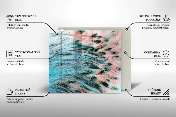 Herdplattenabdeckung Boho-Vogelfedern