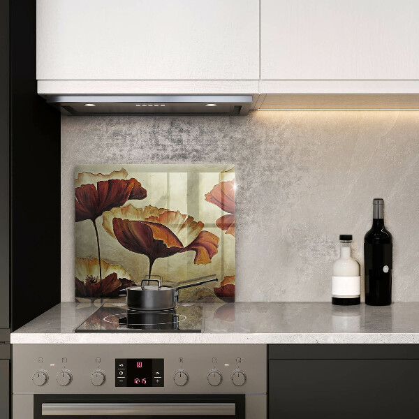 Herdplattenabdeckung Bemalte Boho-Blumen