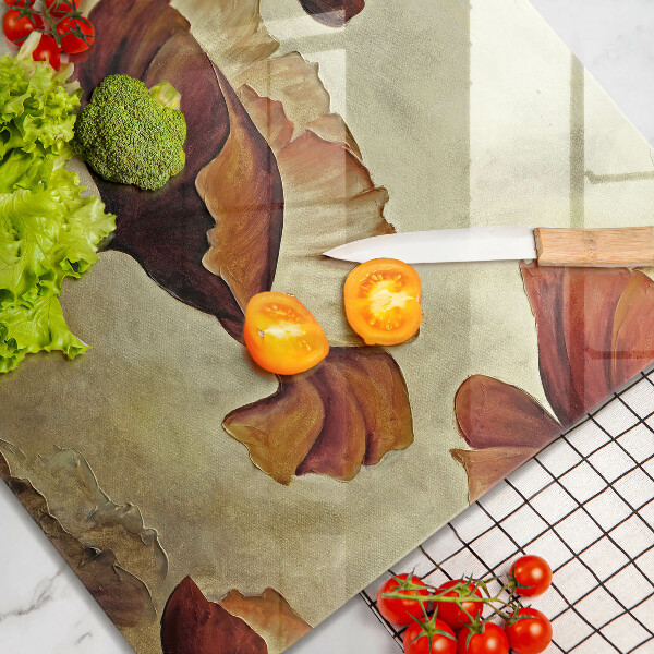 Herdplattenabdeckung Bemalte Boho-Blumen