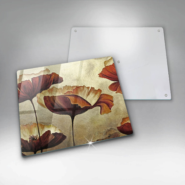 Herdplattenabdeckung Bemalte Boho-Blumen