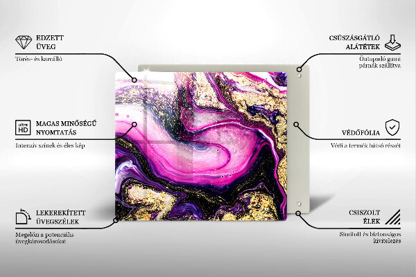 Ceranfeld schutz Abstraktes Design Gold