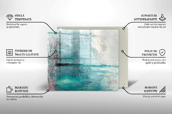 Herdplattenabdeckung Malen Sie Abstraktionshintergrund