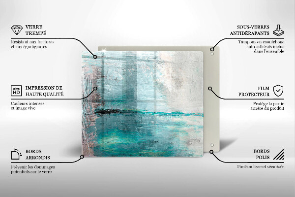 Herdplattenabdeckung Malen Sie Abstraktionshintergrund