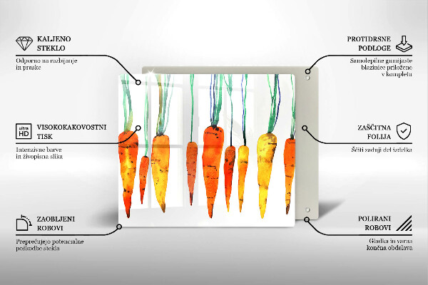 Ceranfeldabdeckung Karottenillustration