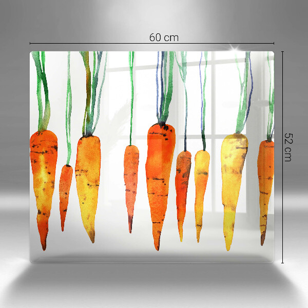 Ceranfeldabdeckung Karottenillustration