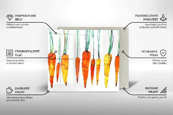 Ceranfeldabdeckung Karottenillustration