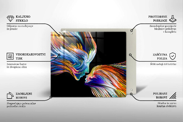 Ceranfeldabdeckung Kuss-Abstraktion