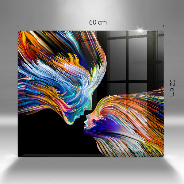 Ceranfeldabdeckung Kuss-Abstraktion